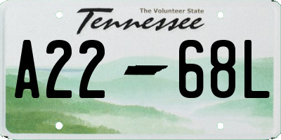 TN license plate A2268L