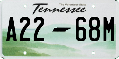 TN license plate A2268M