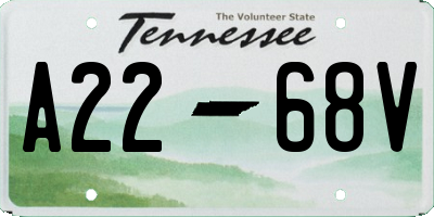 TN license plate A2268V