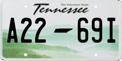 TN license plate A2269I