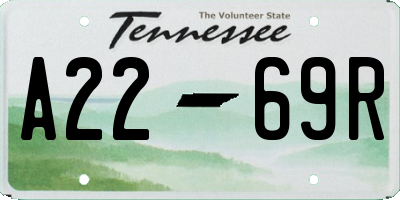 TN license plate A2269R