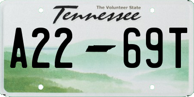 TN license plate A2269T