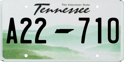 TN license plate A2271O