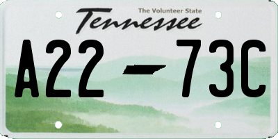 TN license plate A2273C