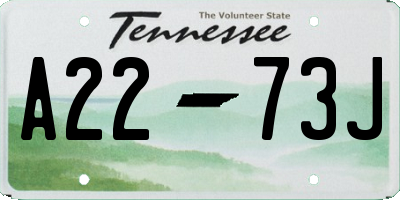 TN license plate A2273J