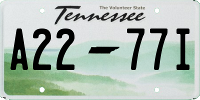 TN license plate A2277I