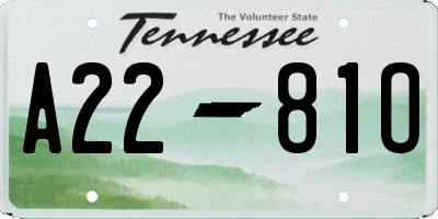 TN license plate A2281O