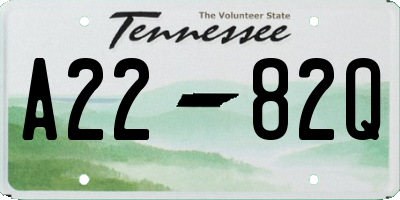 TN license plate A2282Q