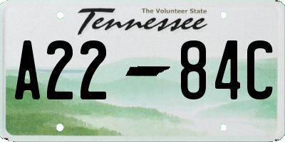 TN license plate A2284C