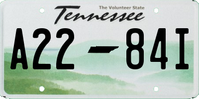 TN license plate A2284I