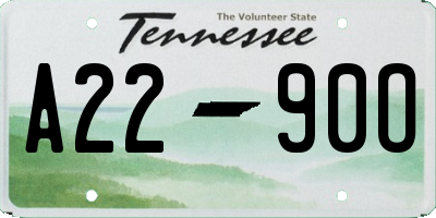 TN license plate A2290O