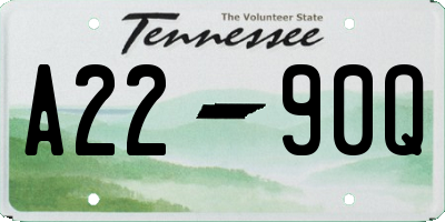 TN license plate A2290Q