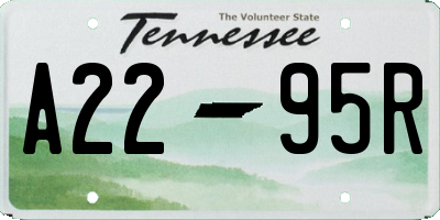 TN license plate A2295R
