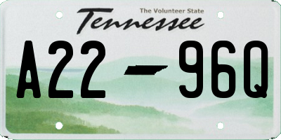 TN license plate A2296Q