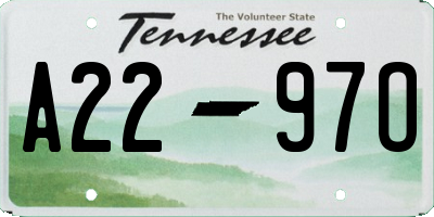 TN license plate A2297O