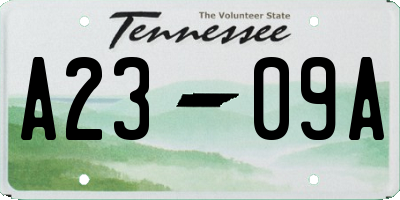 TN license plate A2309A