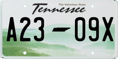 TN license plate A2309X