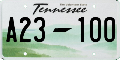 TN license plate A2310O