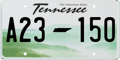 TN license plate A2315O