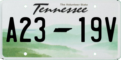 TN license plate A2319V