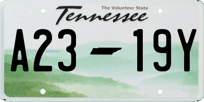 TN license plate A2319Y