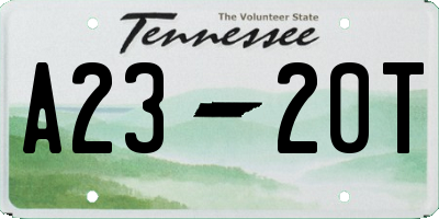 TN license plate A2320T