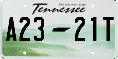 TN license plate A2321T