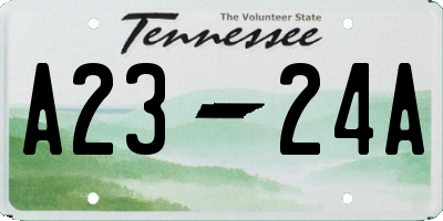 TN license plate A2324A