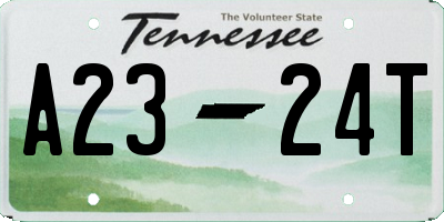 TN license plate A2324T