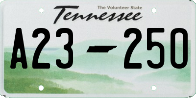 TN license plate A2325O