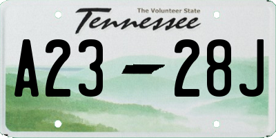 TN license plate A2328J