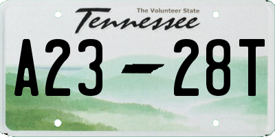 TN license plate A2328T