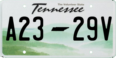 TN license plate A2329V