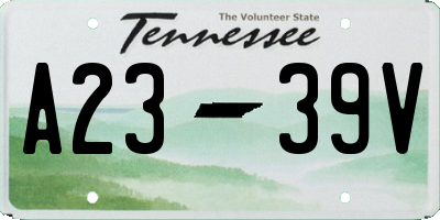 TN license plate A2339V