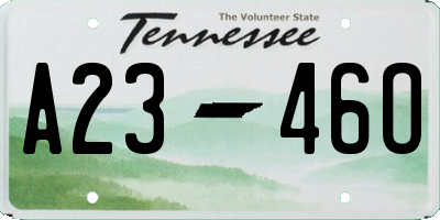 TN license plate A2346O