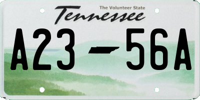 TN license plate A2356A