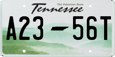 TN license plate A2356T
