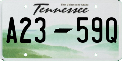TN license plate A2359Q
