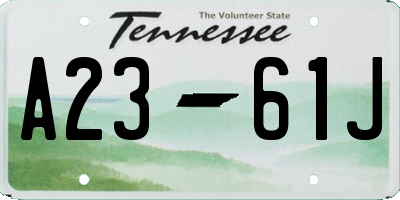 TN license plate A2361J