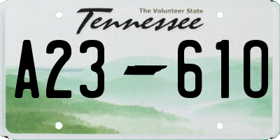 TN license plate A2361O