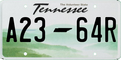 TN license plate A2364R