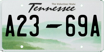 TN license plate A2369A