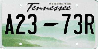 TN license plate A2373R