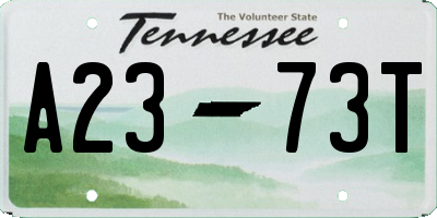 TN license plate A2373T