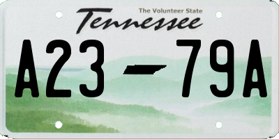 TN license plate A2379A