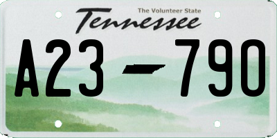 TN license plate A2379O