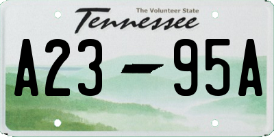 TN license plate A2395A