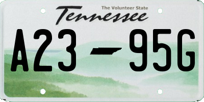 TN license plate A2395G