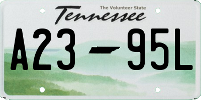 TN license plate A2395L