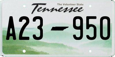 TN license plate A2395O